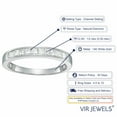 thumbnail image 3 of Vir Jewels 1/2 CTTW Princess Diamond Wedding Band for Women Channel Square in 14K White Gold, 3 of 6