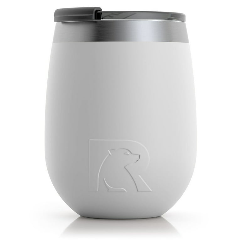 RTIC Insulated Wine Tumbler with Lid, Stainless Steel Metal,  Stemless Wine Glass for Travel, Picnics, Outdoor Camping, RTIC Ice, 10 oz  Cup: Tumblers & Water Glasses