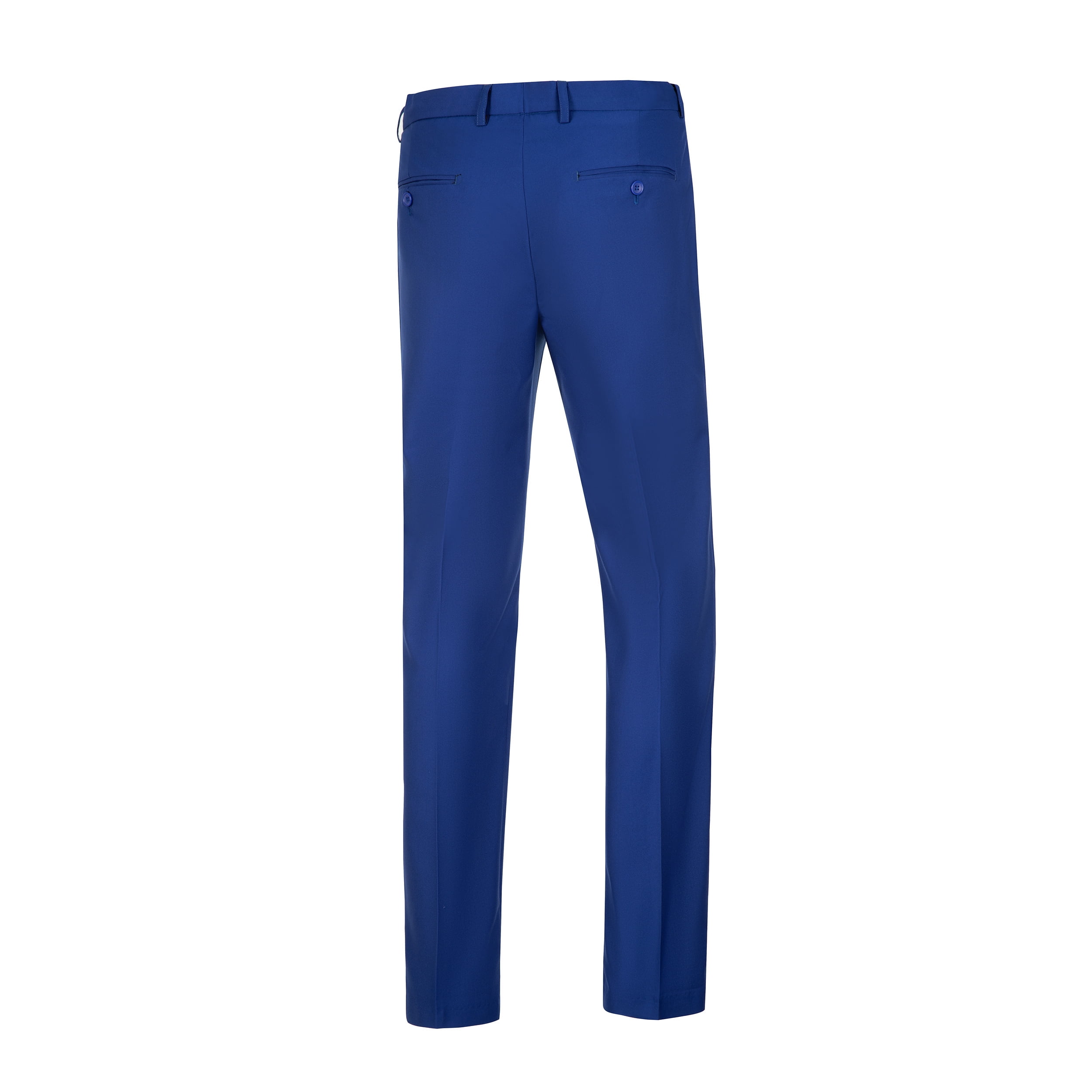 Wehilion Men's Premium Slim Fit Dress Suit Pants Slacks Tight Suit Elastic Formal Trousers,Royal Blue,XL