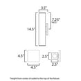 thumbnail image 3 of 86423ABZ Maxim Lighting Culvert - 14W 2 LED Outdoor Wall Sconce-15 Inches Tall and 2.5 Inches Wide-Architectural Bronze Finish, 3 of 5