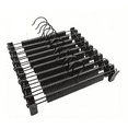 thumbnail image 1 of Gancho Para Ropa De Metal Cromado Negro Con Pinzas 10pzas, 1 of 5