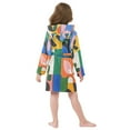 thumbnail image 7 of FORMRS Niños Bathrobe Unisex Hooded Robe Soft Plush Pajamas Sleepwear, Size 10-12T, Abstract Plants, 7 of 7