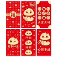 thumbnail image 1 of WHEANG Home Decor 6Pcs Red Envelopes Chinese New Year Envelopes for 2025 New Year 6 Designs Cute A Multi-Color, 1 of 9