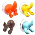 thumbnail image 3 of Joernso Cute Cartoon Animal Tail Sucker Suction Hook Baby Bathroom Towel Hanger Holder, 3 of 7