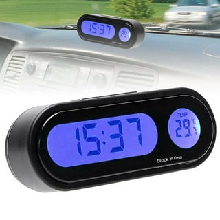 Digital Car Thermometer, CD60 Multifunctional Digital Car Automobile  Thermometer Gauge with Time Navigation Function