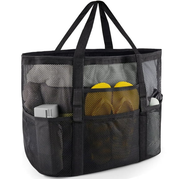 Mesh Beach Bag - Large Tote Bag for Family,Toys & Vacation Essentials