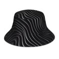 thumbnail image 1 of Balery Abstract Black And White Waves Sombreros para el sol para hombre y mujer, sombrero de pescador con UPF 50+, 1 of 6