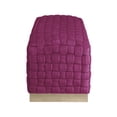 thumbnail image 5 of Boe Fuchsia/Gold Velvet Bench - Intricate Woven Pattern, Gold Stainless Steel Base, 5 of 10