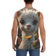 thumbnail image 4 of Balery Adorable Llama In Flowers Camisetas sin mangas para hombre, absorbe la humedad y protege contra el mal olor.-3X-Large, 4 of 7