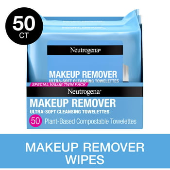 Neutrogena Makeup Remover Wipes and Face Cleansing Towelettes, 25 count, 2 Pack