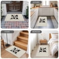 thumbnail image 5 of Letter M Door Mat Indoor Outdoor, Monogram Words Non Slip Welcome Mat with Rubber Backing, Absorbent Fabric Front Door Mats Entryway Rug for Home Patio Entrance 16"x24", 5 of 8