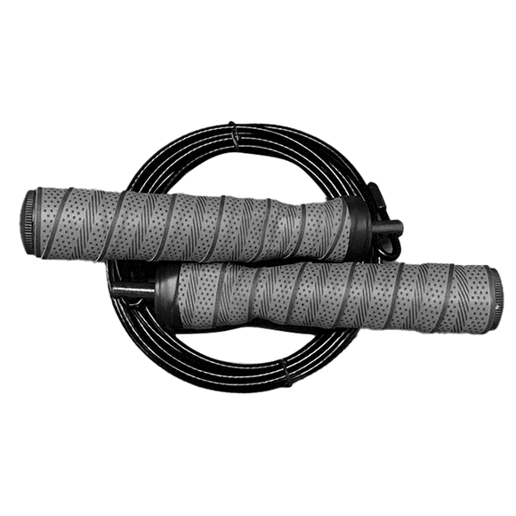 Adjustable-Length Cable Jump Rope for Fitness, Rotating Grip-Tape Handle