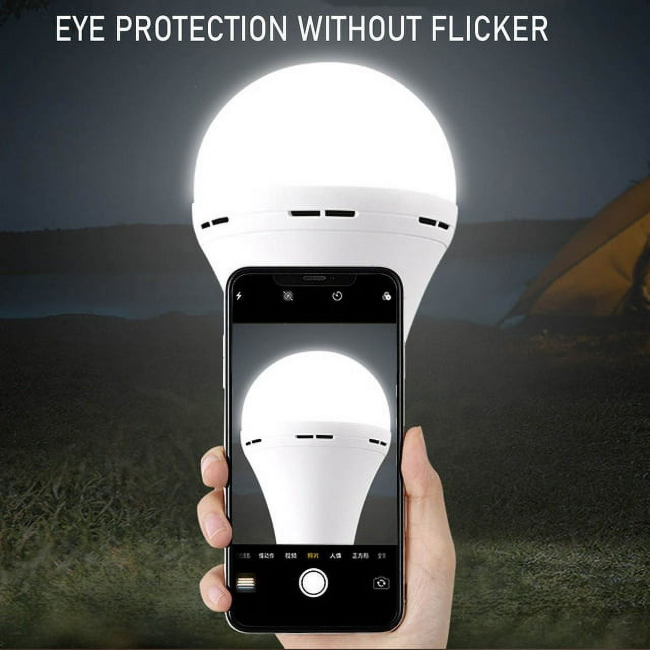 iFCOW 4pcs Rechargeable Emergency LED Light 12W E27 Base,for Power Outages Emergency Use