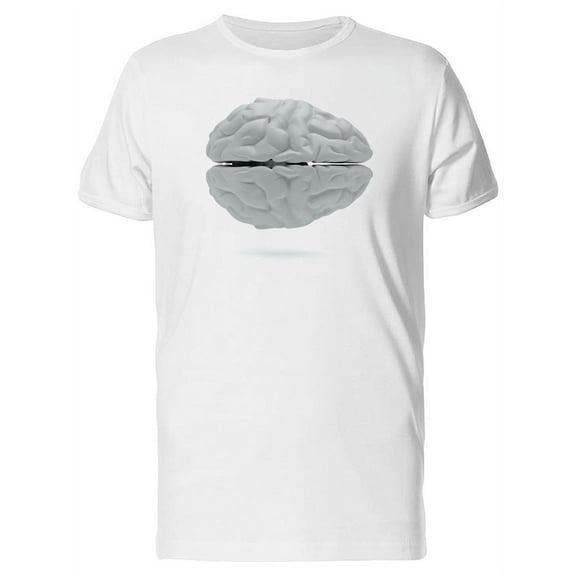 White Brain Top View T-Shirt Men -Image by Shutterstock, Male Large