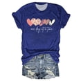 thumbnail image 2 of T-Shirt à Manches Courtes pour Femmes en Liquidation T-Shirt en Chiffon pour Femmes T-Shirt d'Été pour Femmes Imprimé Amour un Jour à la Fois Multi Couleurs Multi Tailles Col Rond Manches Courtes, 2 of 3
