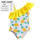 thumbnail image 2 of Laklulu Traje de baño para bebé, traje de baño para niñas pequeñas, traje de baño para niñas con un Hombro + Traje de baño con Parte Inferior de Cintura Alta (2 Piezas), 2 of 6
