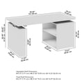 thumbnail image 2 of Scranton & Co Engineered Wood 60W x 30D Standing Desk with Bookcase in Gray, 2 of 8