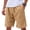 CD65_Earthy Yellow, variant on Lumtrix Men's Linen Shorts with Pockets Lightweight Breathable Casual Elastic Waist Shorts for Summer Beach Vacation Gray 2XL