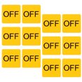 thumbnail image 1 of HINTRMENT 12Set Switch Stickers Yellow Black Square PVC Adhesive for Device Identification 0.6x0.6in, 1 of 8