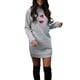 thumbnail image 3 of 2024 Vestido navideño para mujer, con lentejuelas, bolsa para copas de vino tinto, sudadera con capucha a la cadera, vestido de moda para mujer, vestido ajustado, ropa navideña, bata cálida, 3 of 5