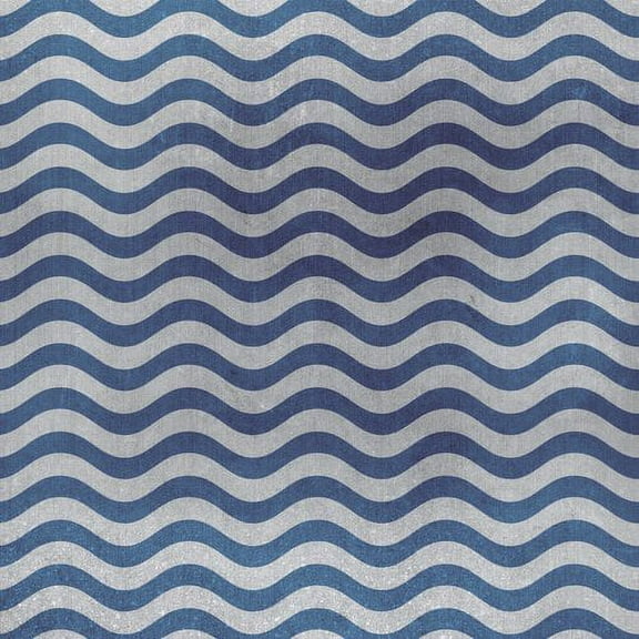 "Blue Waves" Painting Print on Wrapped Canvas
