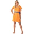 thumbnail image 2 of Dragon Ball Z Womens' Kanji Symbol Cosplay Costume Skater Criss-Cross Sash Dress, 2 of 7