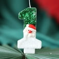 thumbnail image 5 of Xihbxyly Vela de Papá Noel Verde y Blanca con Diseño de Muñeco de Nieve y Sombrero Rojo, Hecha a Mano con Polvo Brillante, Empaque de Pet Transparente, Decoración Navideña, Tamaño 4 X 7,5 Cm, 5 of 5