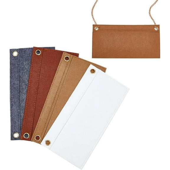 4 Colors Purse Felt Insert Organizer Handbag Divider Insert Inner Pocket Purse Envelope Crossbody Conversion Kit Bag in Bag Liner Inside Clutch Pochette Bag Organizer 9.8x4.8 Inch DIY