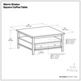 thumbnail image 4 of Simpli Home Warm Shaker 36 inch Wide Solid Wood Transitional Square Coffee Table in Distressed Grey, 4 of 12