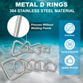 thumbnail image 4 of Uxcell Metal Triangle Rings, Stainless Steel Triangle Ring Welded Solid Dee Rings DIY Accessories for Belts Sewing 3x40mm, 4 of 6