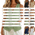 thumbnail image 4 of Gsakboxl Womens Tops 2026 Women Old Money Style Pocket Button Down Cotton Linen Sleeveless Vest Loose Fit Lightweight Breathable Fashion Summer Layering Tank Top Blouse Grey XL, 4 of 7