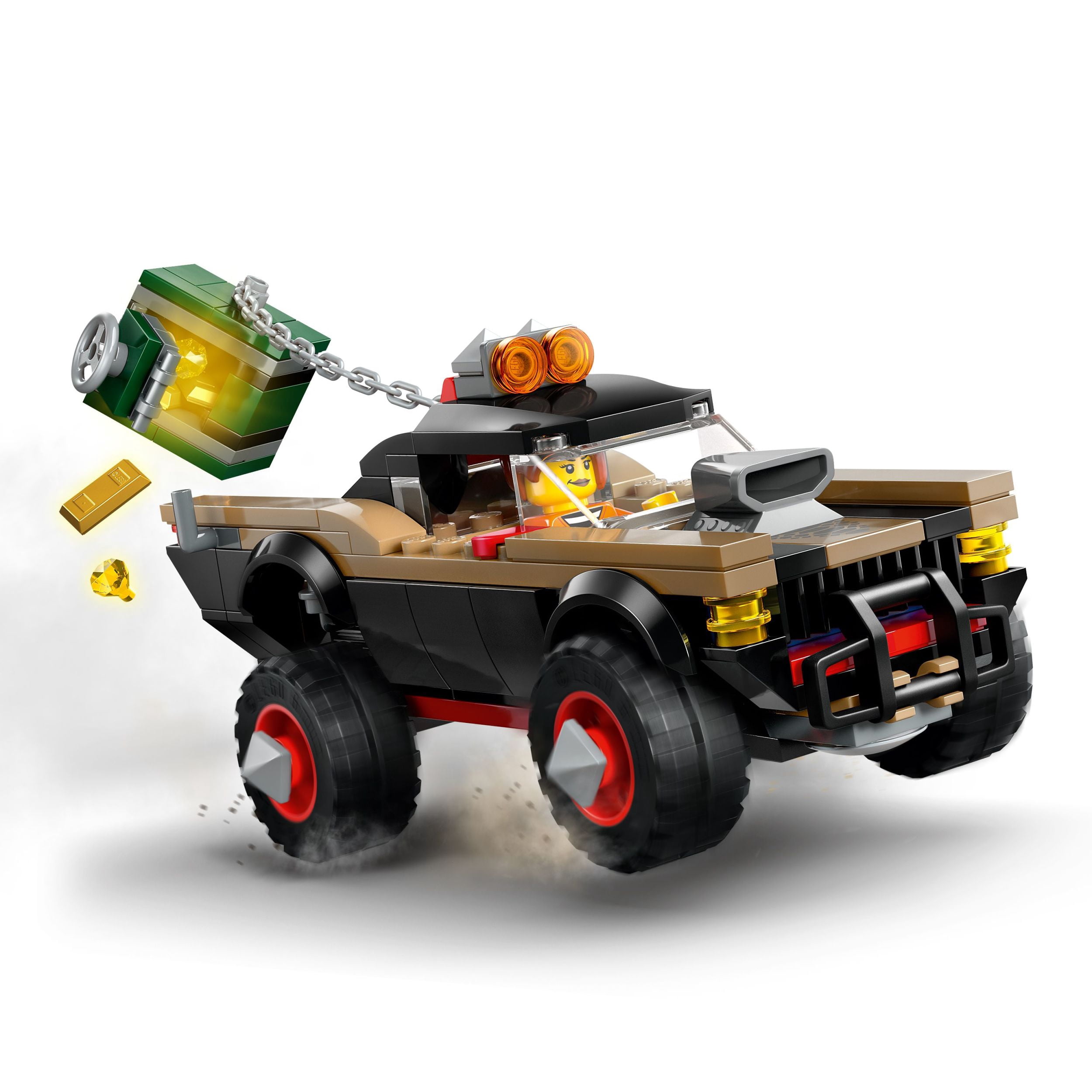 LEGO City Off-Road Police Car Chase Vehicle Set - Building Toy for Kids, Boys, and Girls, Ages 6-8 - Fun Holiday or Birthday Gift Idea - Includes Toy Car, Officer, and Crook Minifigures - 60449