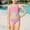 Pink, variant on Fnooota Girls Bikini Swimsuits, Summer Two Piece Beach High-waisted Bathing Suits Swimwear Hot Pink Size 14