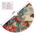 thumbnail image 3 of Cauagu 30" Christmas Tree Skirt Butterflies In Blooming Garden Pattern Christmas Tree Decorations Tree Mat for Xmas Decorations Occasion Holiday Home Decor -30", 3 of 7