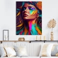 thumbnail image 2 of Designart Avant Garde Feather Sensual Portrait III Canvas Wall Art, 2 of 5