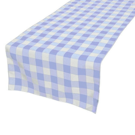 

Cotton Print Table Runner Gingham Checkered Light Blue