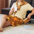 thumbnail image 3 of Wukai Dinosaurs and Leaves Men’s Short Pajama Pants With Pockets Soft Sleep Pj Shorts for Men-Medium, 3 of 6