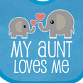 thumbnail image 4 of Inktastic My Aunt Loves Me Niece Nephew Elephant Boys or Girls Baby Bib, 4 of 4