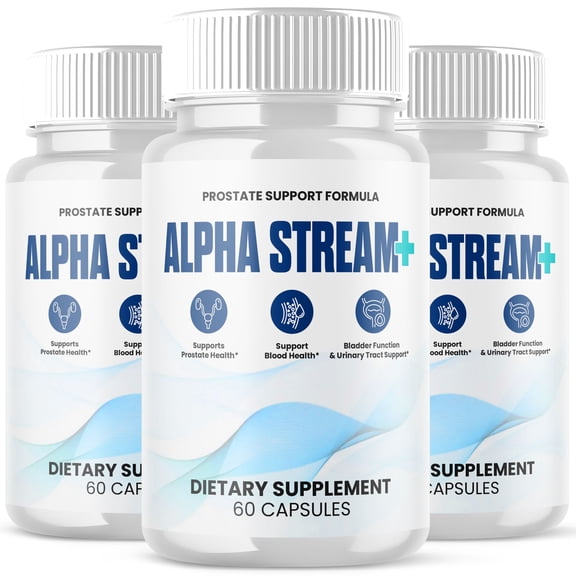 Alpha Stream Plus Advanced Formula Pills All Natural Vitamin Supplement 180 Capsules