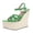 Green, variant on HEWUQI Wedges Sandals for Women Platform Espadrilles Open Toe Strappy Slingback High Heels Summer Wedding Prom Work Beach Dress Shoes Red Size 6.5