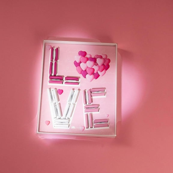 Valentine’s Love Chocolate Box – Assorted Milk & Dark Chocolates in Pink, White, and Dark Pink Colors – Perfect Romantic Gift for Valentine’s Day & Special Occasions