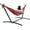 Red, variant on Double Hammock with Stand, 450 LBS Heavy Duty Hammock with Bag, Saving Steel Stand for Outside Garden Yard, Red