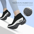 thumbnail image 3 of Women's Walking Shoes Arch Support Non Slip Work Shoes Breathable Knit Upper Lightweight for Plantar Fasciitis, 3 of 15