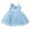 Light blue, variant on Newborn Girls' Dress Floral Prints One-Shoulder Tulle Dresses Kids Solid Party Cute Princess Mesh Dresses Blue,Sized 3-6 M