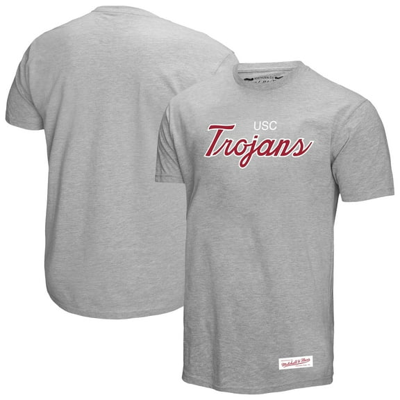 Men's Mitchell & Ness Gray USC Trojans Elite Script T-Shirt