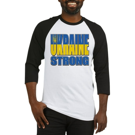 CafePress - Ukraine Strong - Cotton Baseball Jersey, 3/4 Raglan Sleeve Shirt