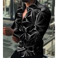 thumbnail image 1 of Ropa de fiesta de moda para hombre, cárdigan de lujo, camisas sociales con solapa y botones, camisetas casuales con estampado playero de manga larga, tallas grandes, 1 of 6