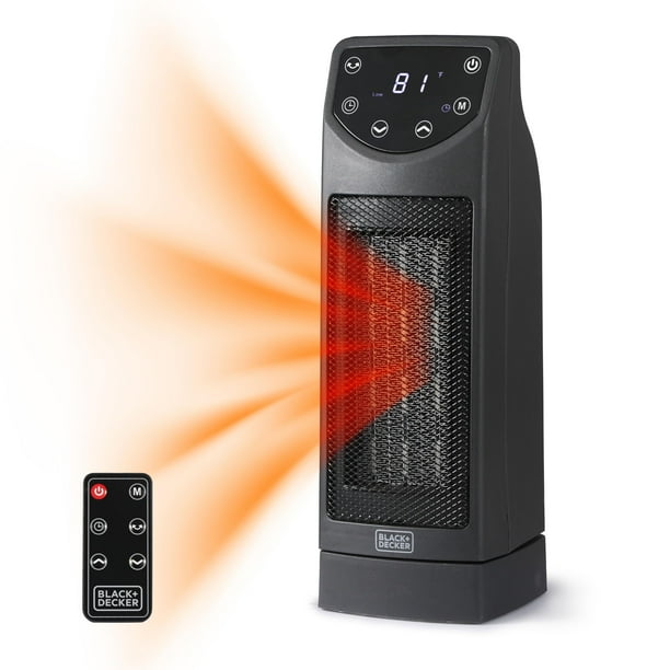 Calentador cerámico de sobremesa BLACK+DECKER oscilante con mando a distancia