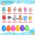 thumbnail image 3 of Fun Little Toys 12 PCs Easter Eggs Prefilled with Animal Finger Puppets, Easter Party Favors, Easter Basket Stuffers, Easter Egg Fillers, Goodie Bags Fillers, Classroom Prizes, 3 of 7