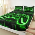 thumbnail image 3 of Castle Fairy Teens Female Men Green Gamepads Twin Sheet Sets,Video Game Bedding, 3 of 7